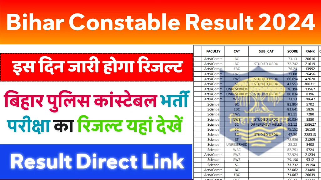 Bihar Constable Result 2024