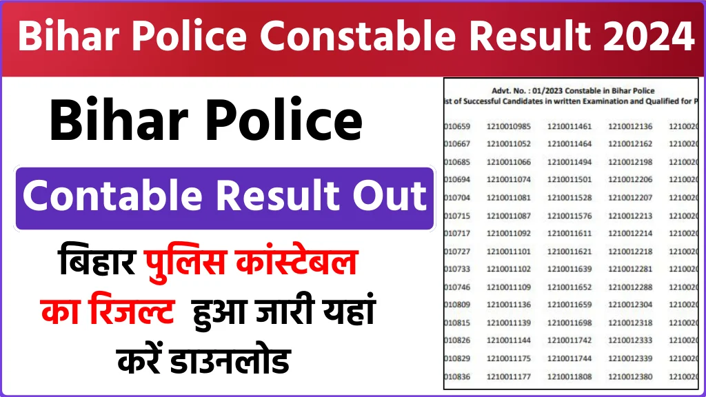 Bihar Police Constable Result 2024